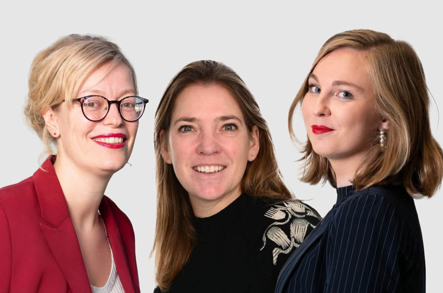 Foto nieuwe leden programmaraad: Kim Schildkamp, Kathelijne Wentink en Ninah Tiemersma